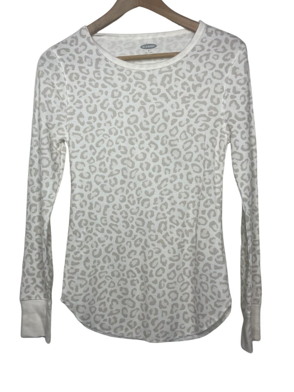 Old Navy NWT White Leopard Thermal Pajama Top Size Medium